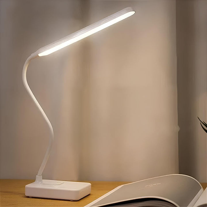 Flexibele bureaulamp met buigbare arm, oplaadbaar en verstelbaar licht