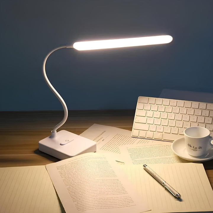 Flexibele bureaulamp met buigbare arm, oplaadbaar en verstelbaar licht