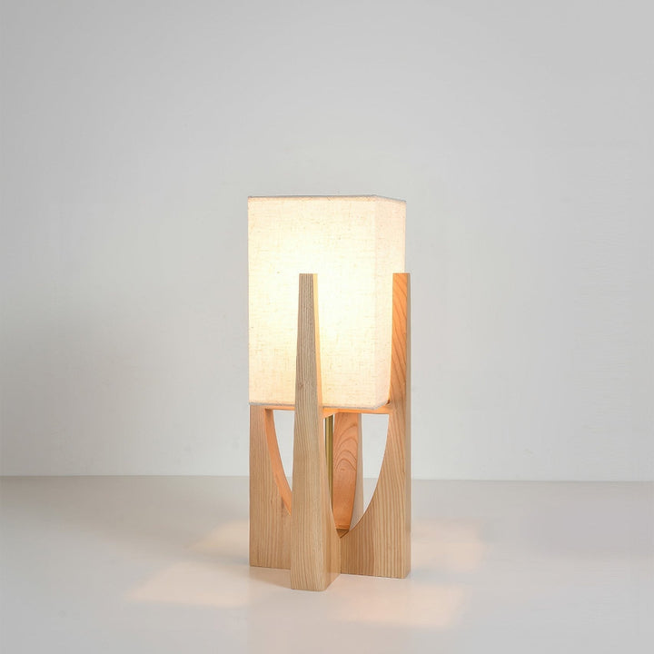 Vloerlamp in walnoothout | Minimalistisch en gezellig