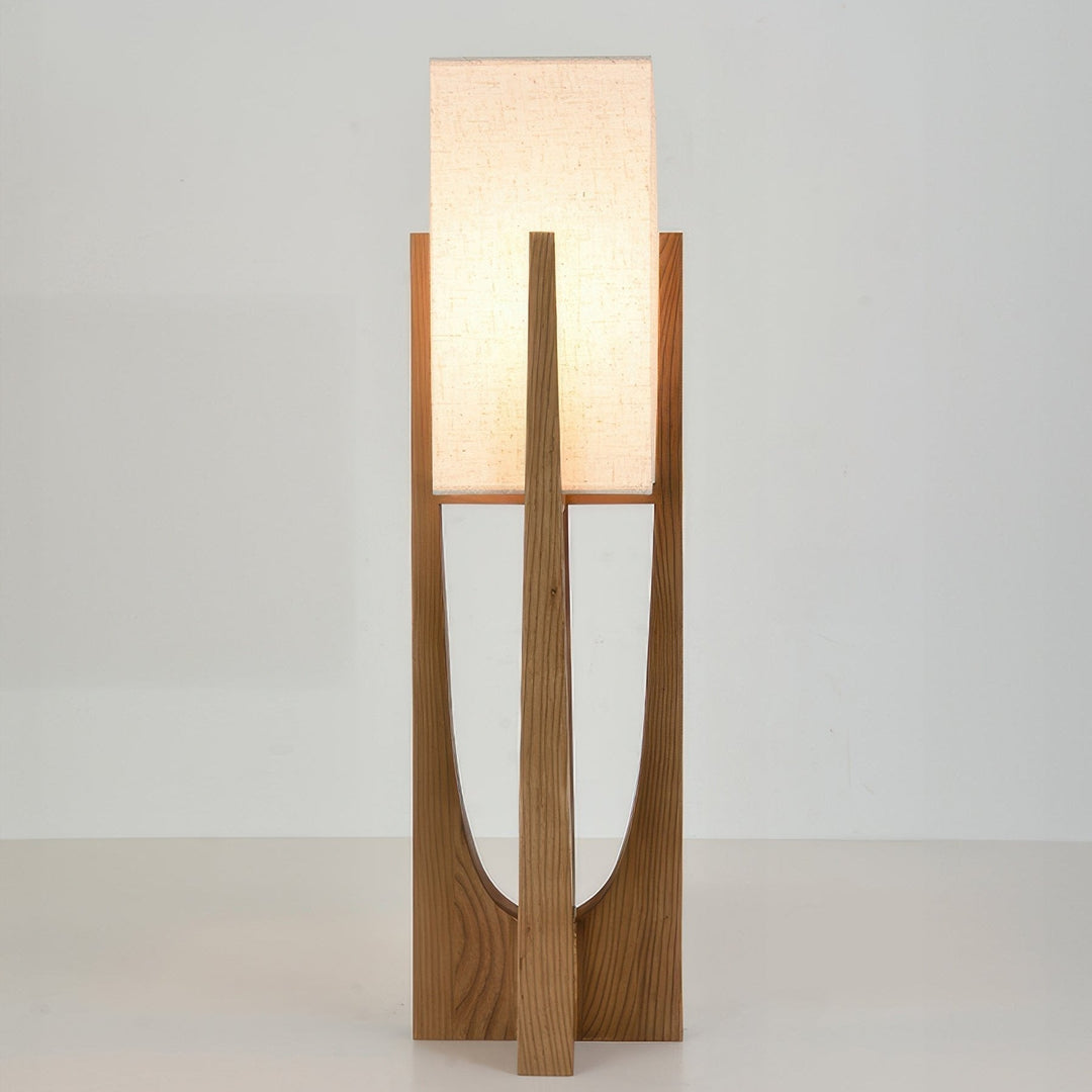Vloerlamp in walnoothout | Minimalistisch en gezellig