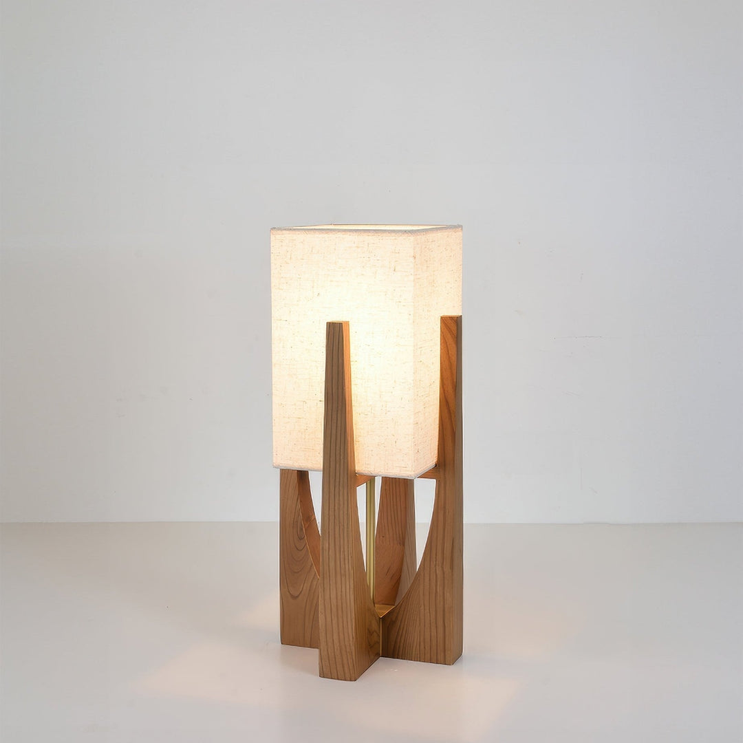 Vloerlamp in walnoothout | Minimalistisch en gezellig