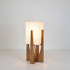 Vloerlamp in walnoothout | Minimalistisch en gezellig