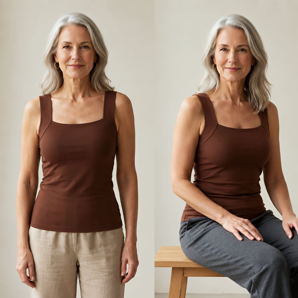 Comfortabele tanktop met geïntegreerde bh