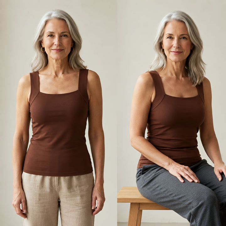 Comfortabele tanktop met geïntegreerde bh