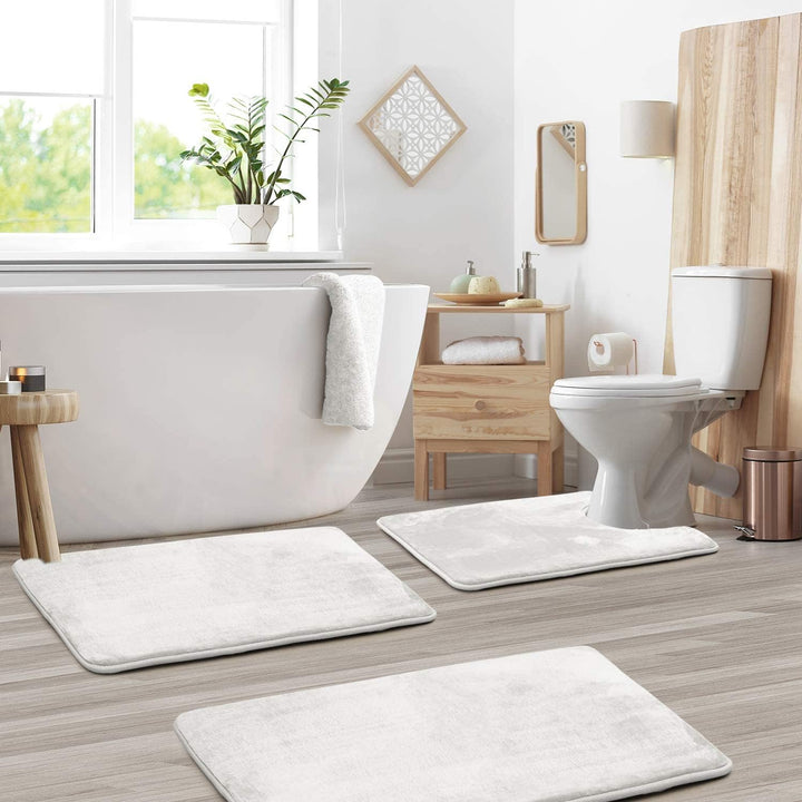 Hola –  3-delige fluwelen memory foam badmat set