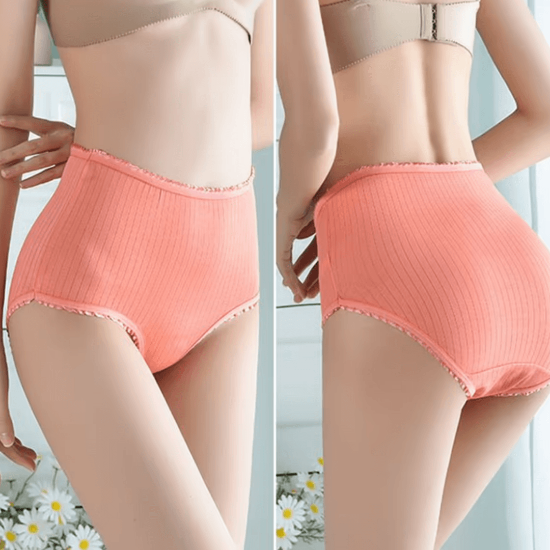 Lekvrije slips voor dames, 3 stuks – ademende geribbelde slips