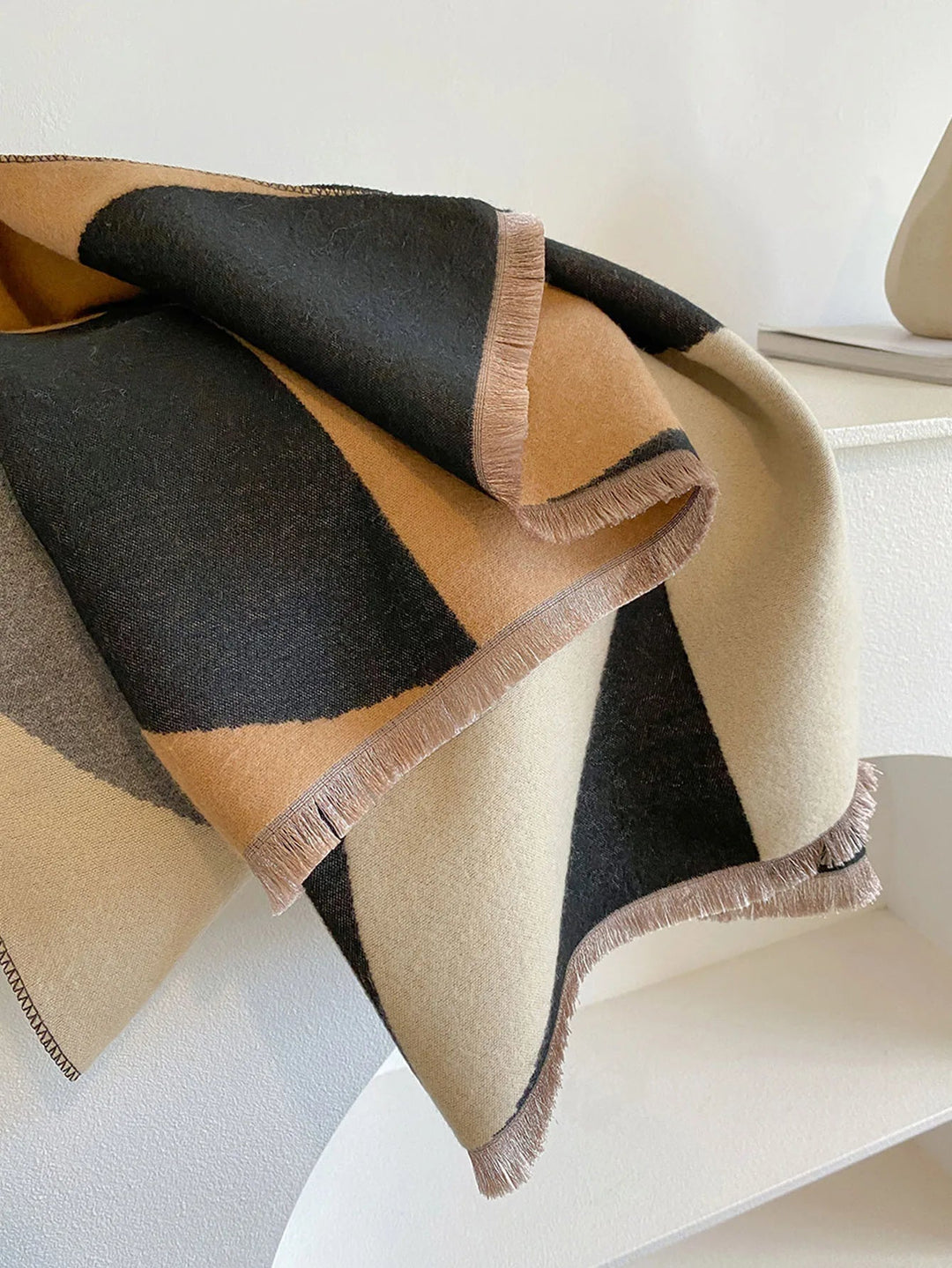Omkeerbare kasjmieren sjaal voor dames – elegantie en warmte