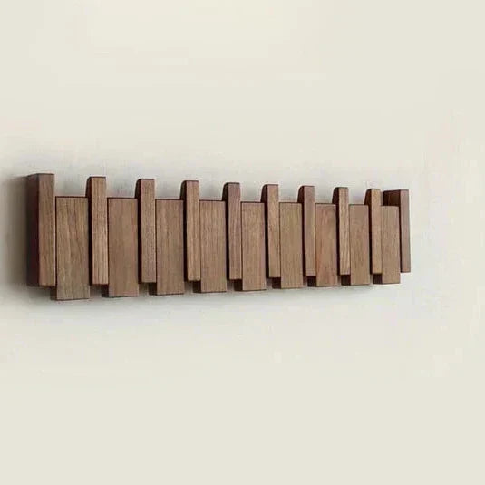 Piano-Kapstok van Hout – Elegante Wandorganizer voor de Hal
