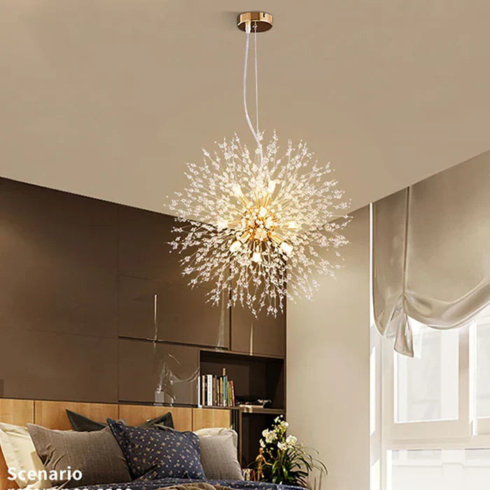 Exclusieve Kroonluchter met Kristallen – Elegante Plafondlamp voor Verfijnde Interieurs