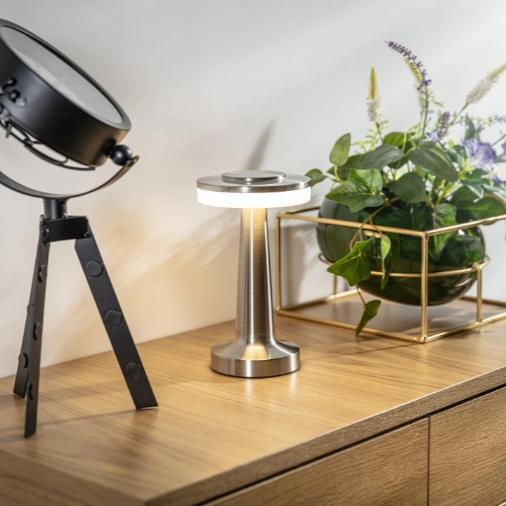 Draagbare dimbare tafellamp, elegant retro ontwerp