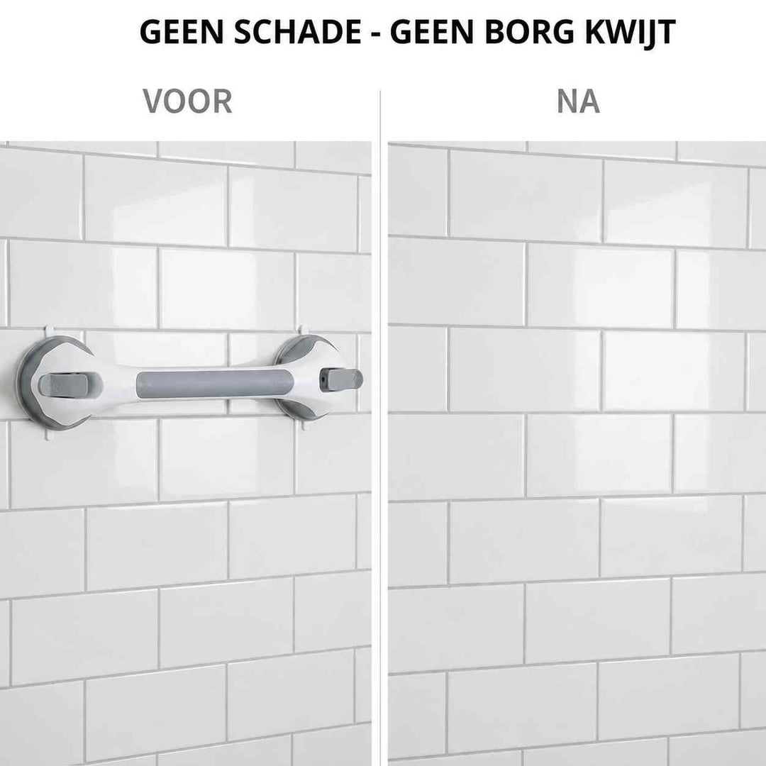 Zuignaphandgreep voor de douche, veiligheidsgreep voor de badkamer zonder boren, 15,7 inch