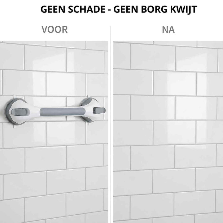 Zuignaphandgreep voor de douche, veiligheidsgreep voor de badkamer zonder boren, 15,7 inch