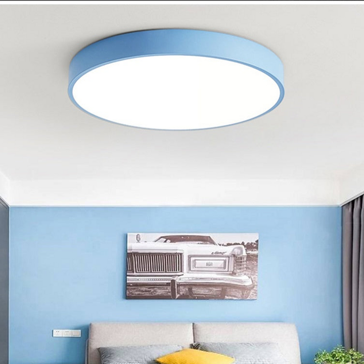 Ronde Nordic Macaron Plafondlamp van Hout