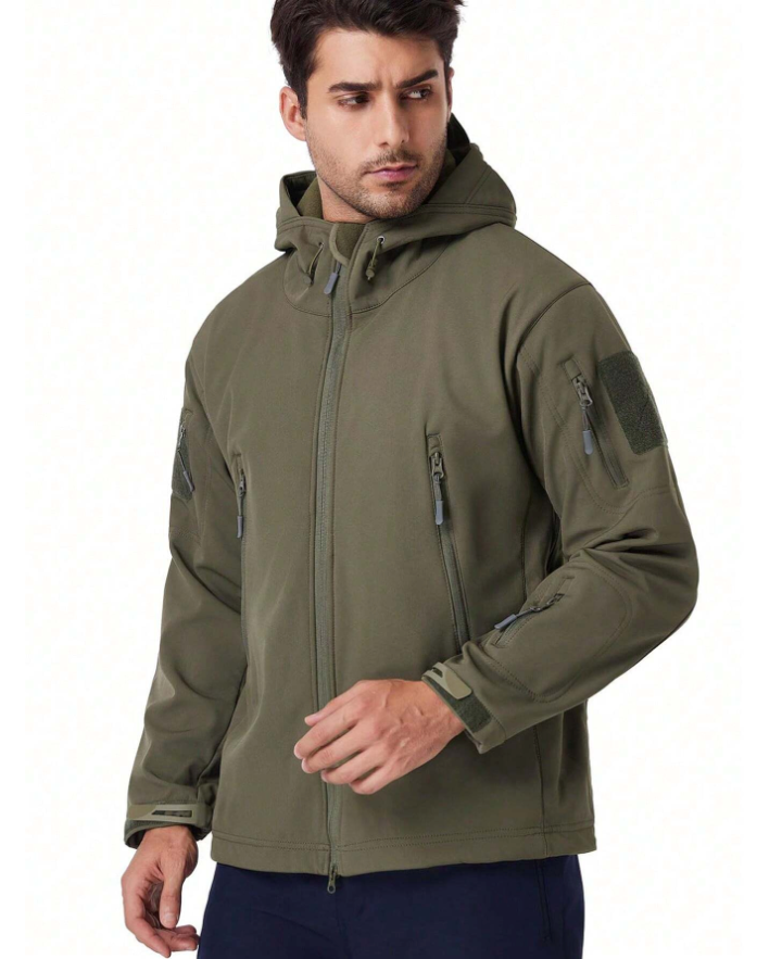 Waterdichte winddichte outdoorset van jas en broek met fleecevoering