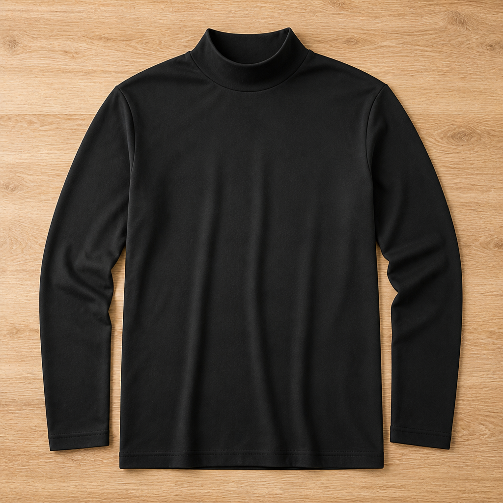 Slim fit herenshirt met lange mouwen en omslaanbare hoge kraag